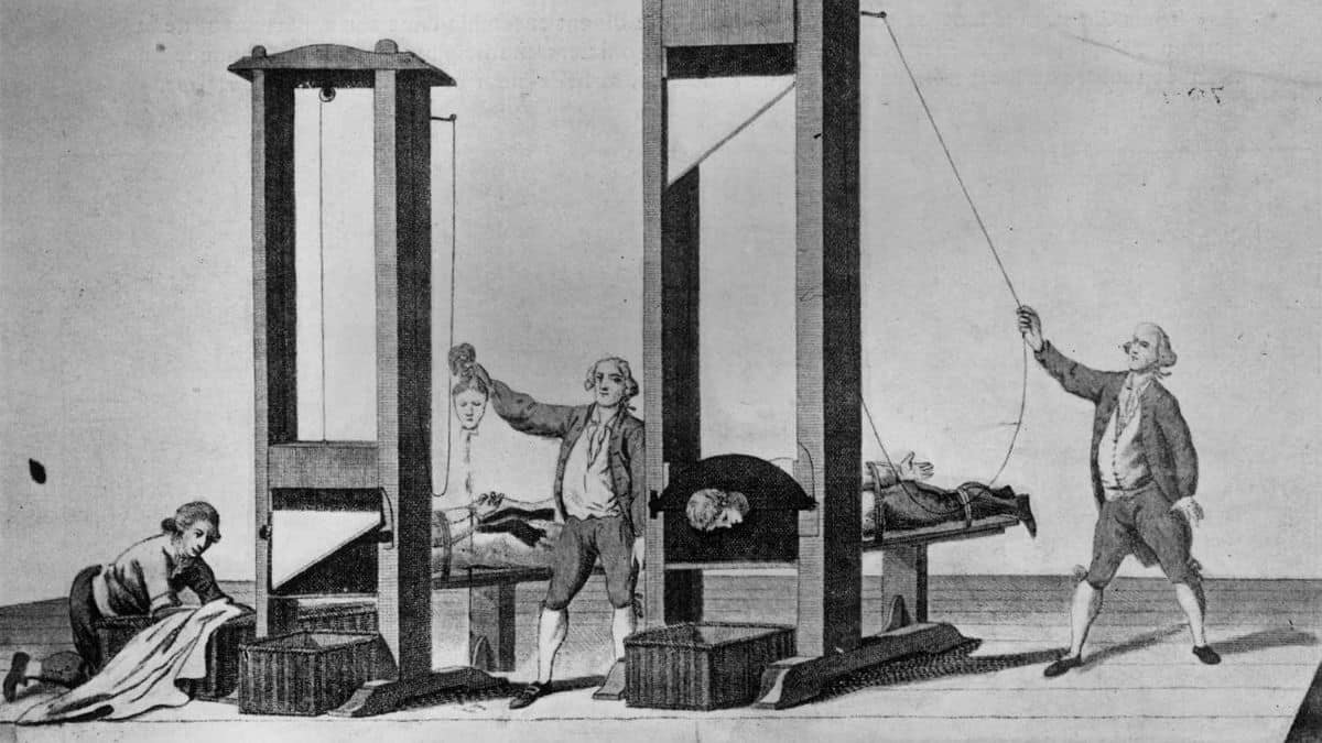 Major Historical Events on April 25 - Introduction of the Guillotine - 1792 AD