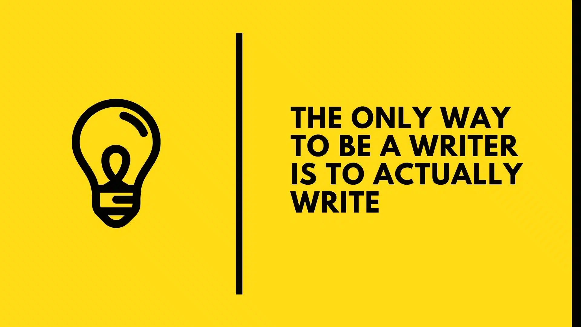 Start Writing Now!