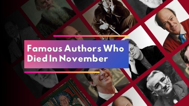 Autores Famosos Que Murieron En Noviembre | Escritores que nos dejaron en noviembre