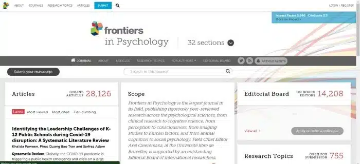 Frontiers in Psychology