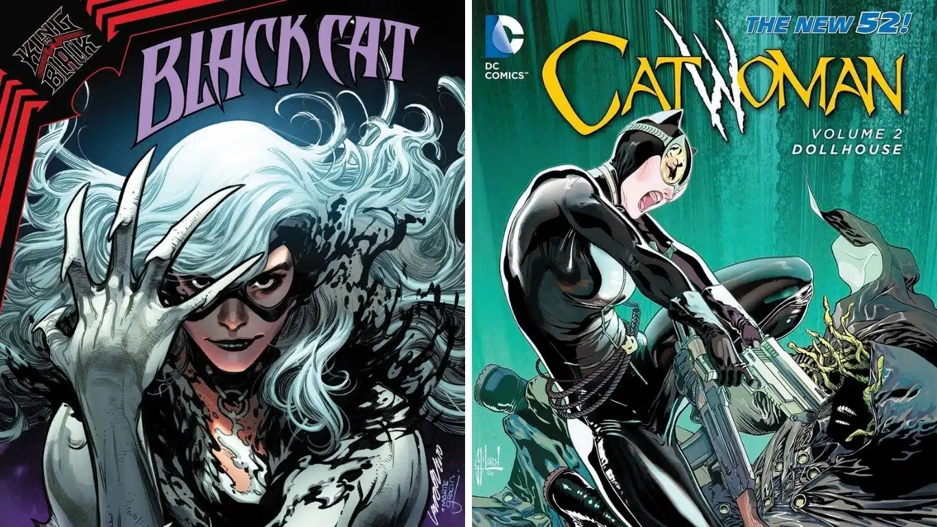 Comic Characters From Marvel and DC with Similar Powers - Black Cat (Marvel) and Catwoman (DC)