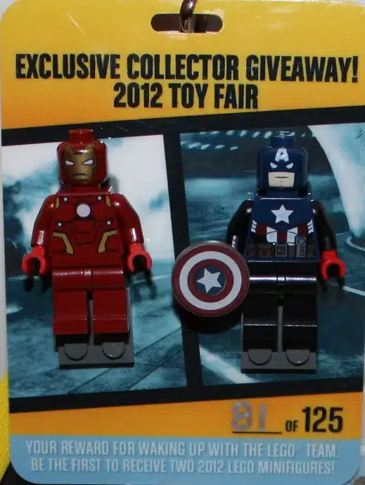 10 Most Expensive Marvel Toys - Lego 2012 Promotional Captain America and Iron Man