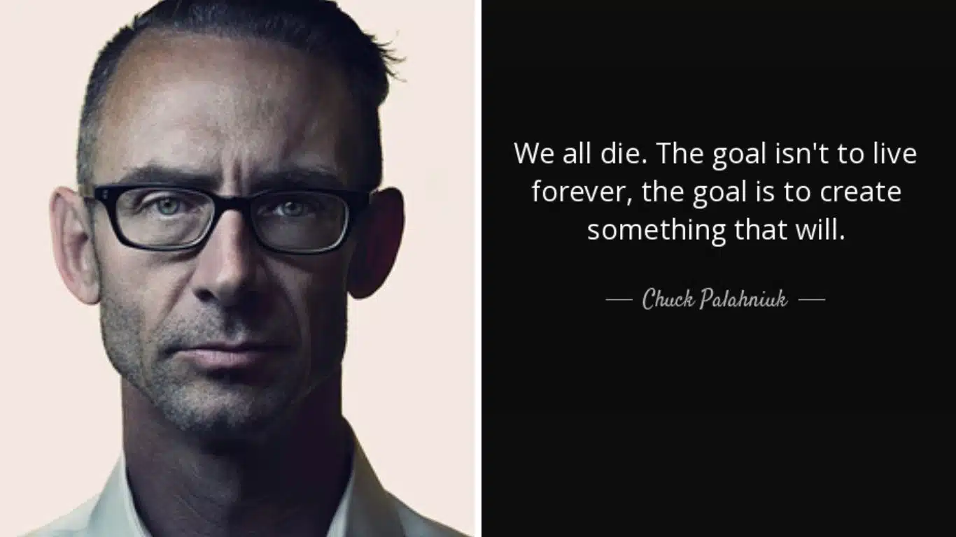 We all die. The goal isn’t to live forever, the goal is to create something that will