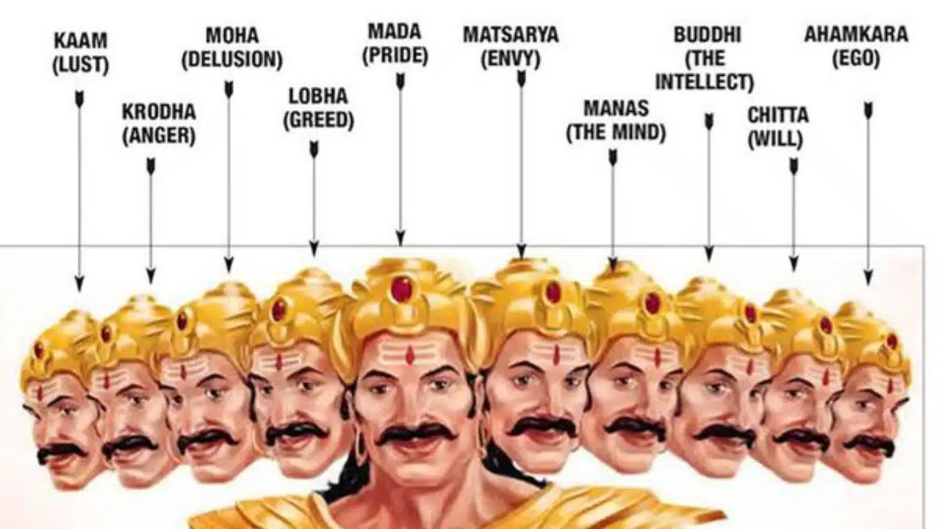 10 Heads of Ravana Teaches us Ten Things Not to Keep in Mind