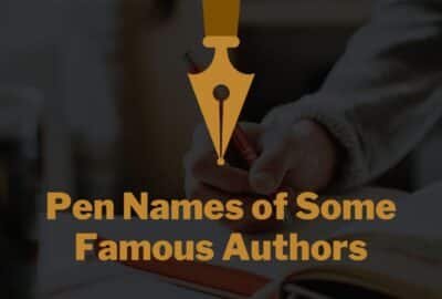 कुछ प्रसिद्ध लेखकों के कलम नाम