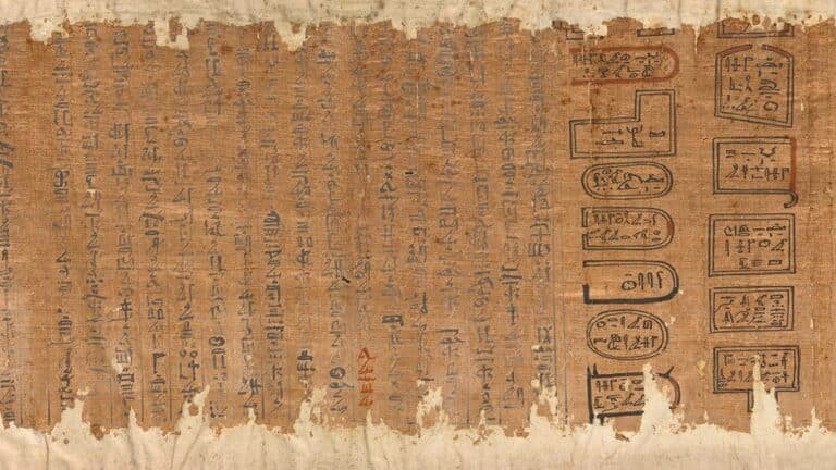 The Egyptian myth of the Book of the Dead and the journey to the afterlife