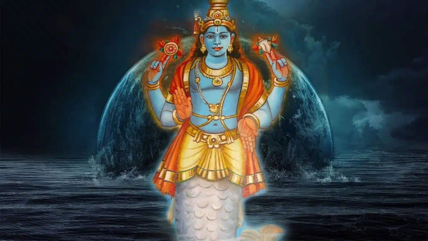 Ten avatars of Vishnu, including Rama and Krishna - Matsya (the fish)