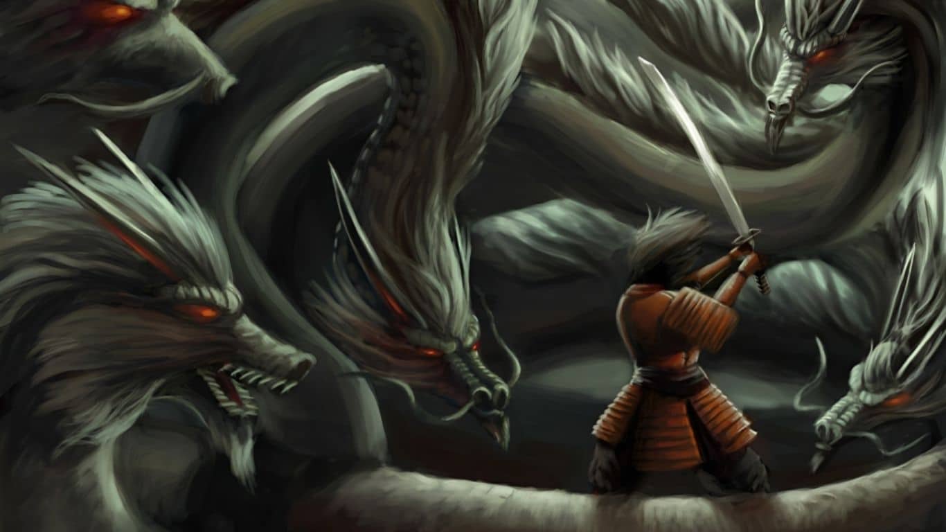 Top 10 Deadly Fights From Different Mythologies - Susano-o vs Yamata no Orochi