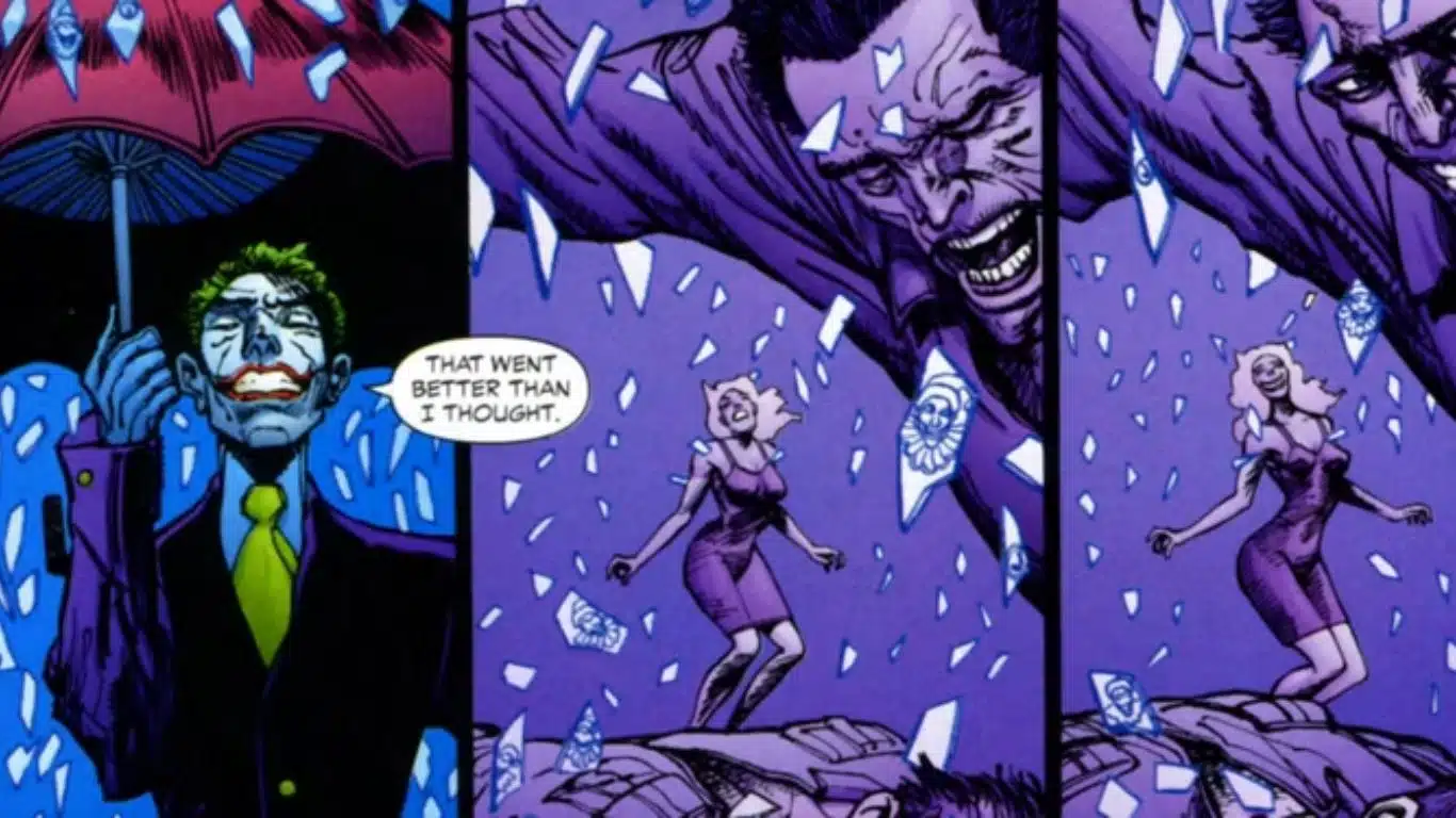 The Joker caused broken glass to rain on Gotham City