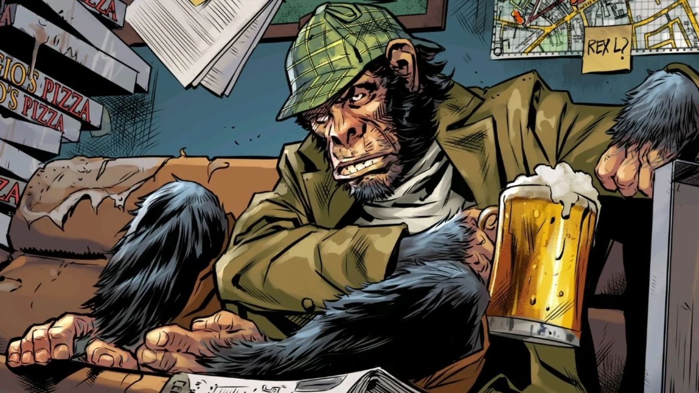 10 Most Weird DC Comics Friendships - Man-Bat and Detective Chimp