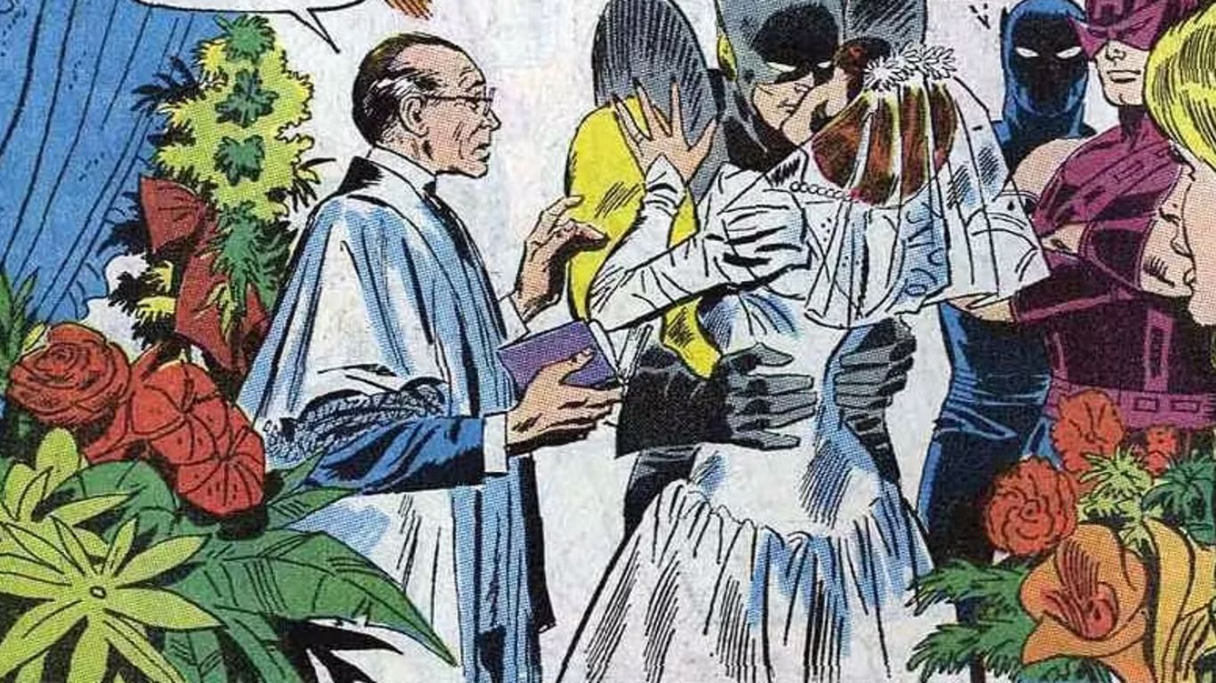 10 Most Memorable Villain Weddings In Marvel Comics - Yellowjacket and The Wasp