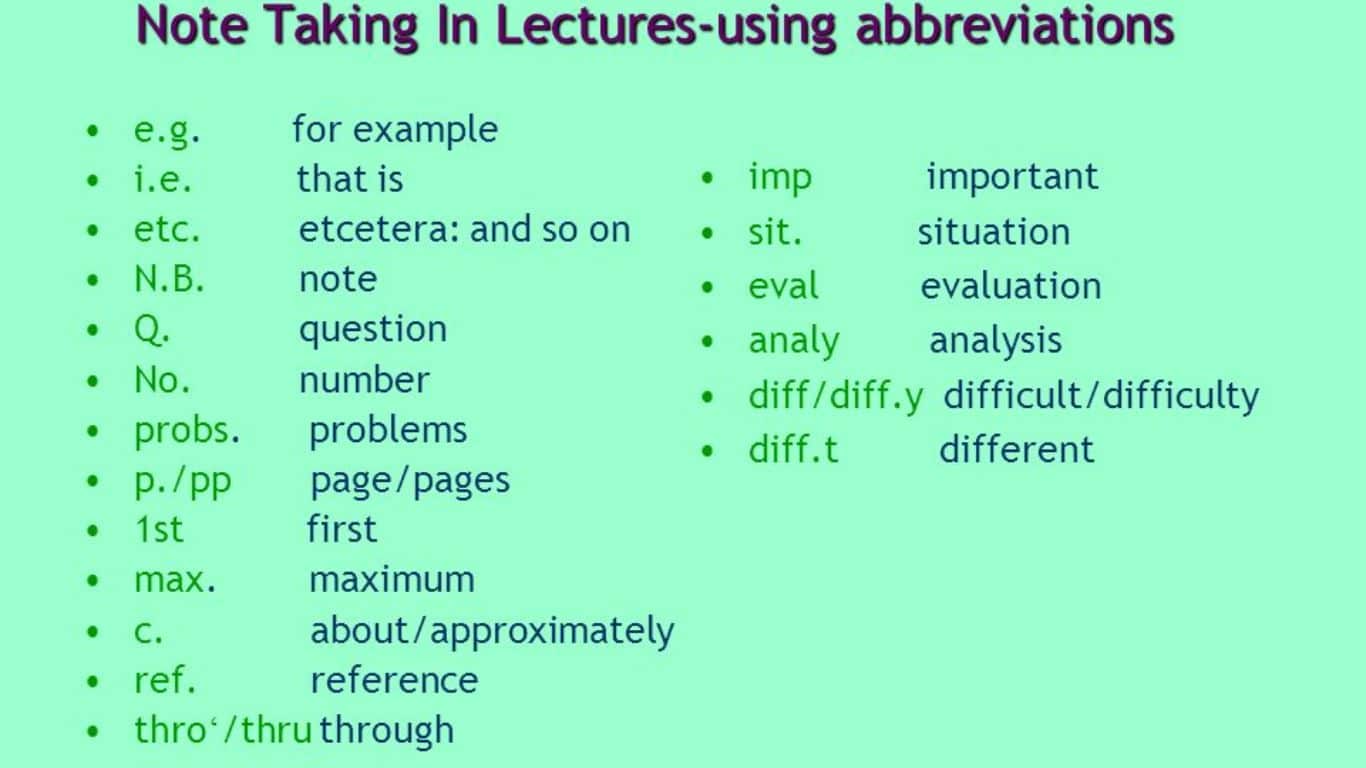 Note-Taking Techniques For Students