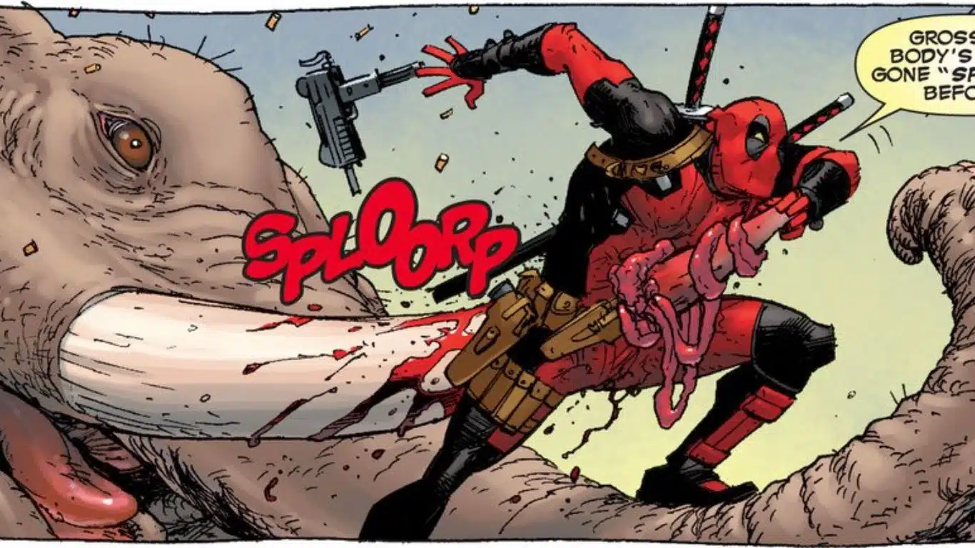 Deadpool killed by Elephant