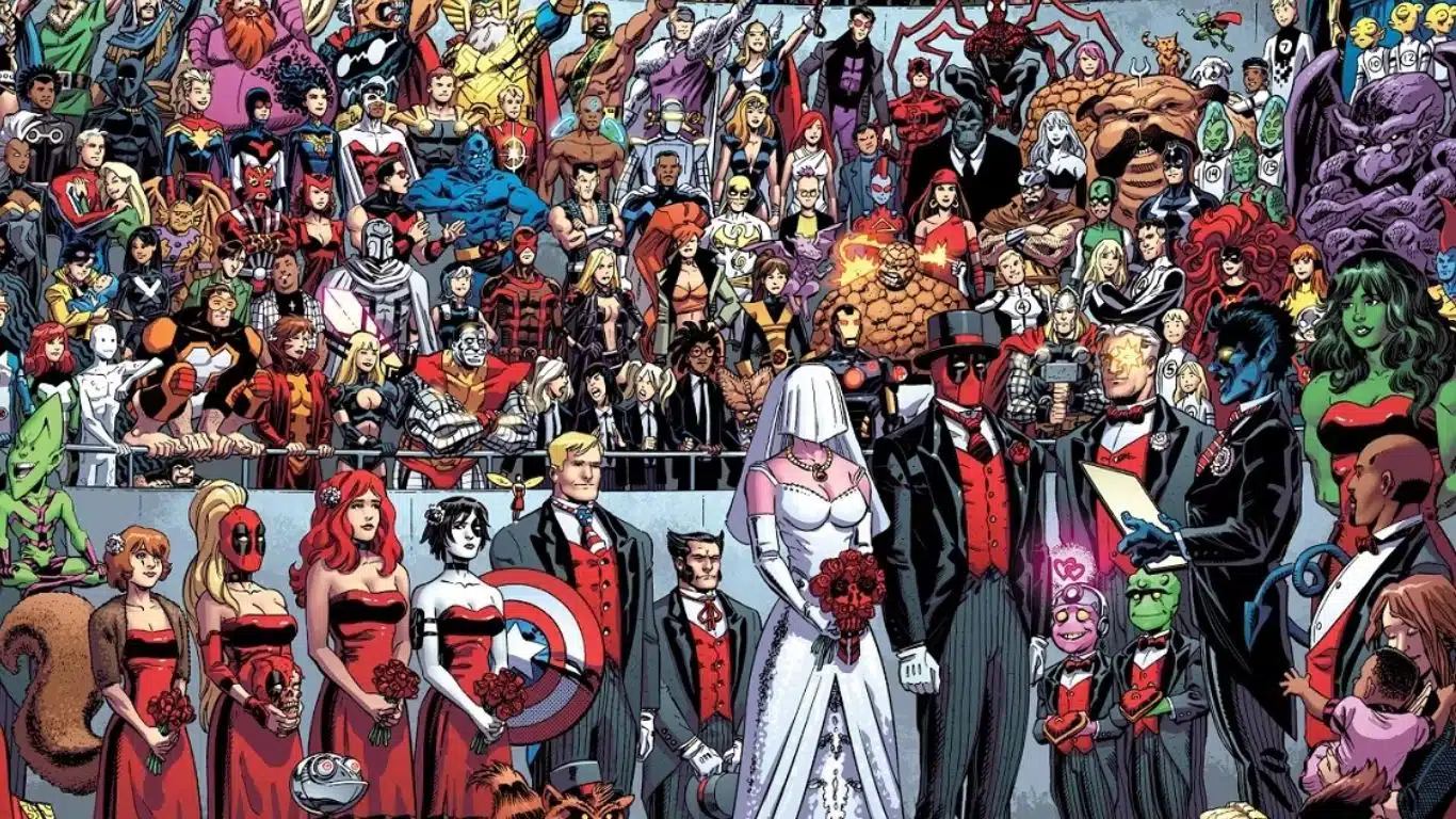 10 Most Memorable Villain Weddings In Marvel Comics - Deadpool and Shiklah