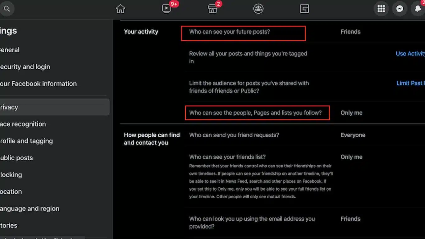 Limit your public profile