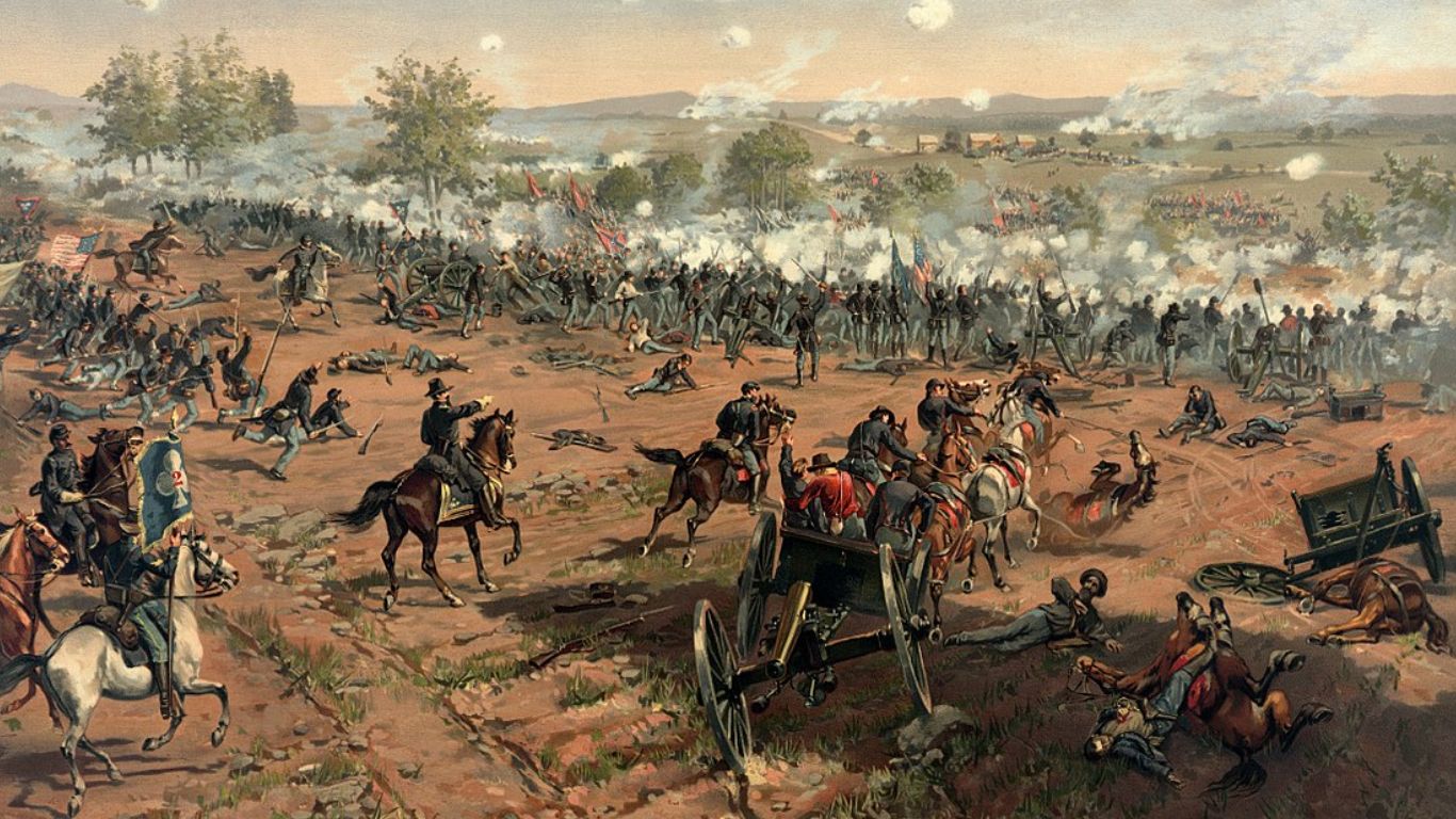 Famous Battles and The Warriors Who Won Them - Battle of Gettysburg (1863) - The Union army, led by General George Meade