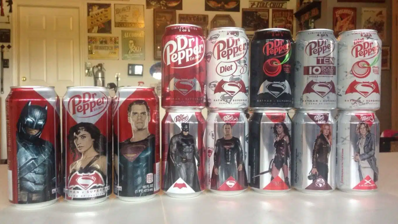Top 10 Products Endorsed By DC Superheroes - Dr Pepper soda - DCEU