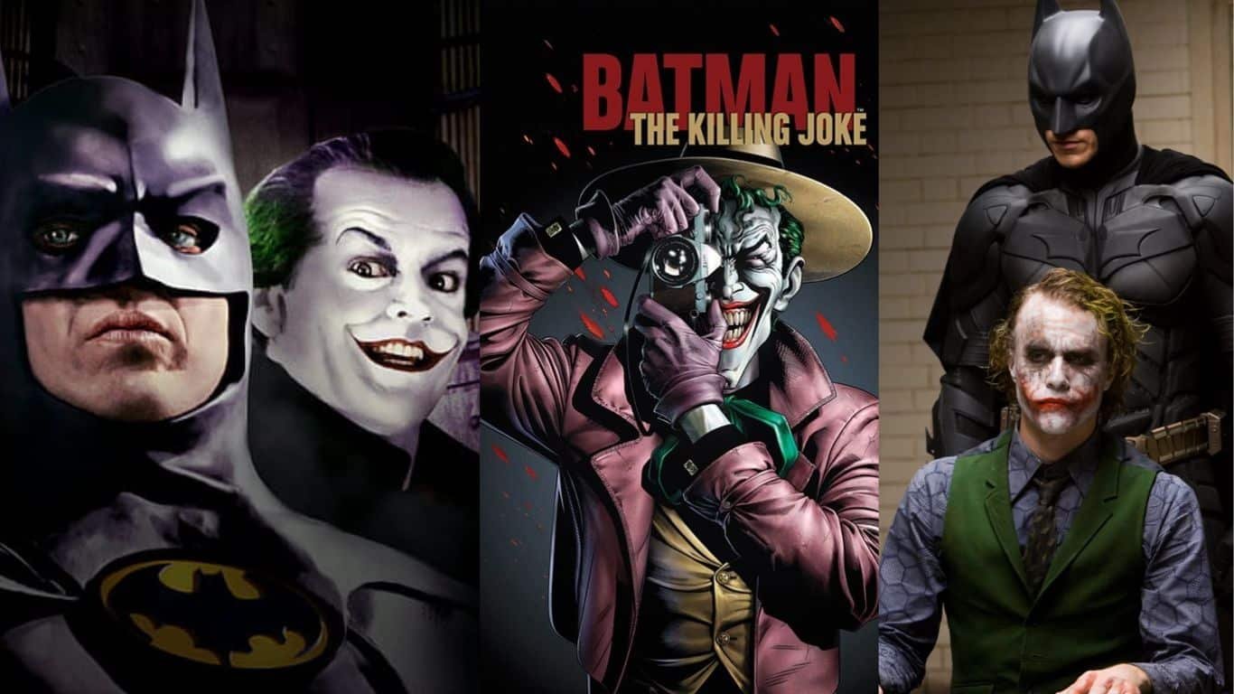 在电影和连续剧中对蝙蝠侠和小丑的排名
