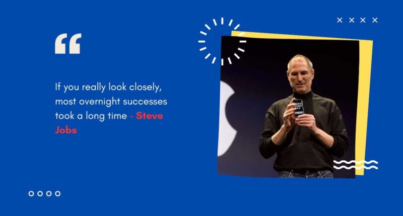 If you really look closely, most overnight successes took a long time - Steve Jobs