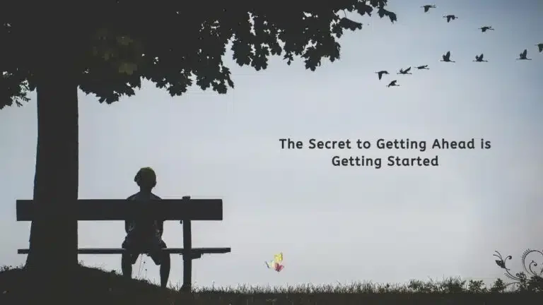 El secreto para salir adelante es empezar