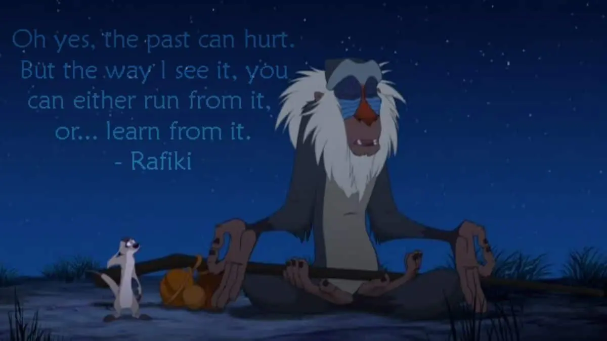 Oh yes, the past can hurt. But the way I see it, you can either run from it or learn from it