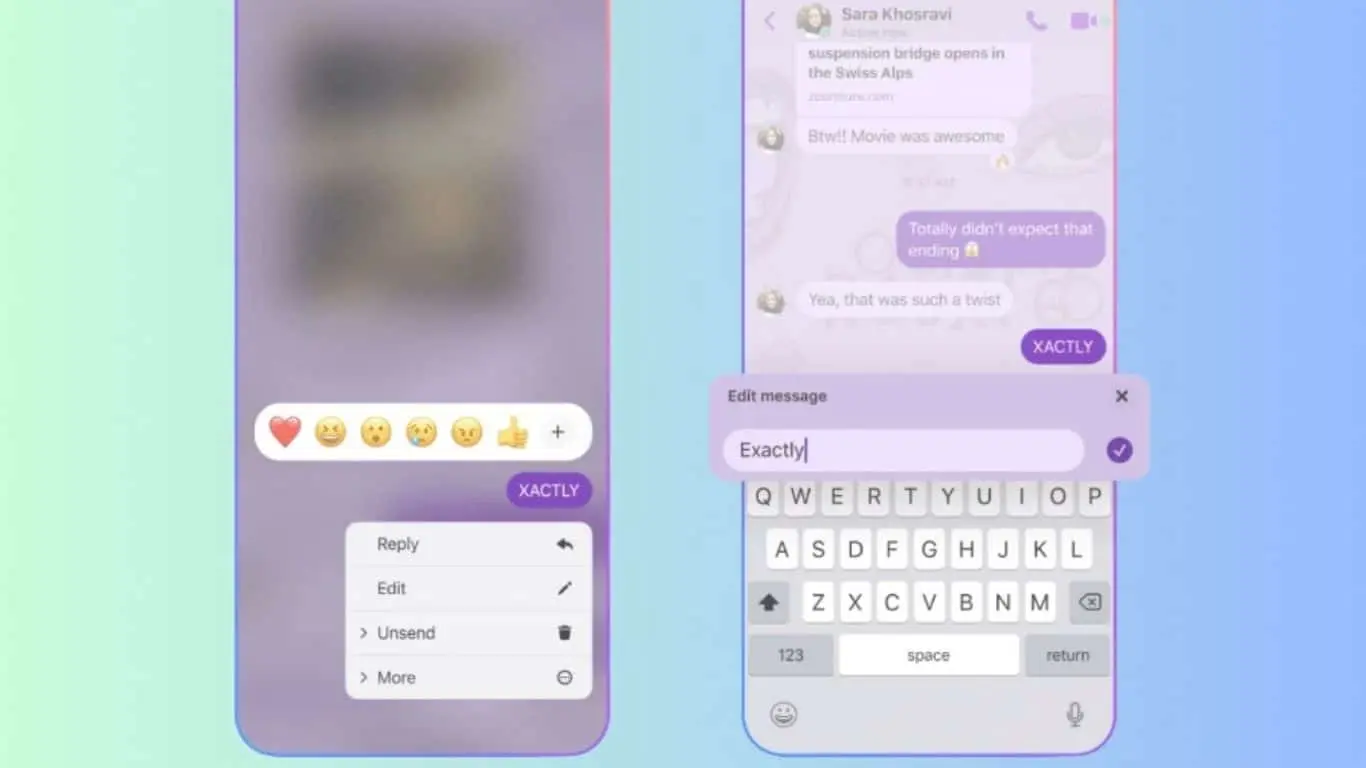 Facebook Messenger Now Supports Message Editing with a 15-Minute Window
