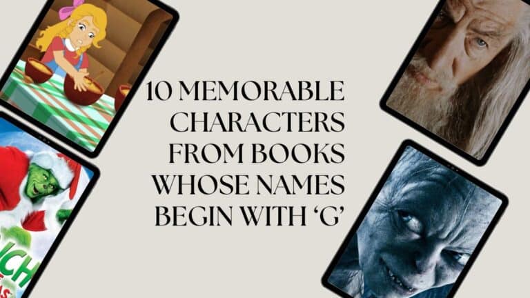 名字以“G”开头的书中的 10 个令人难忘的角色