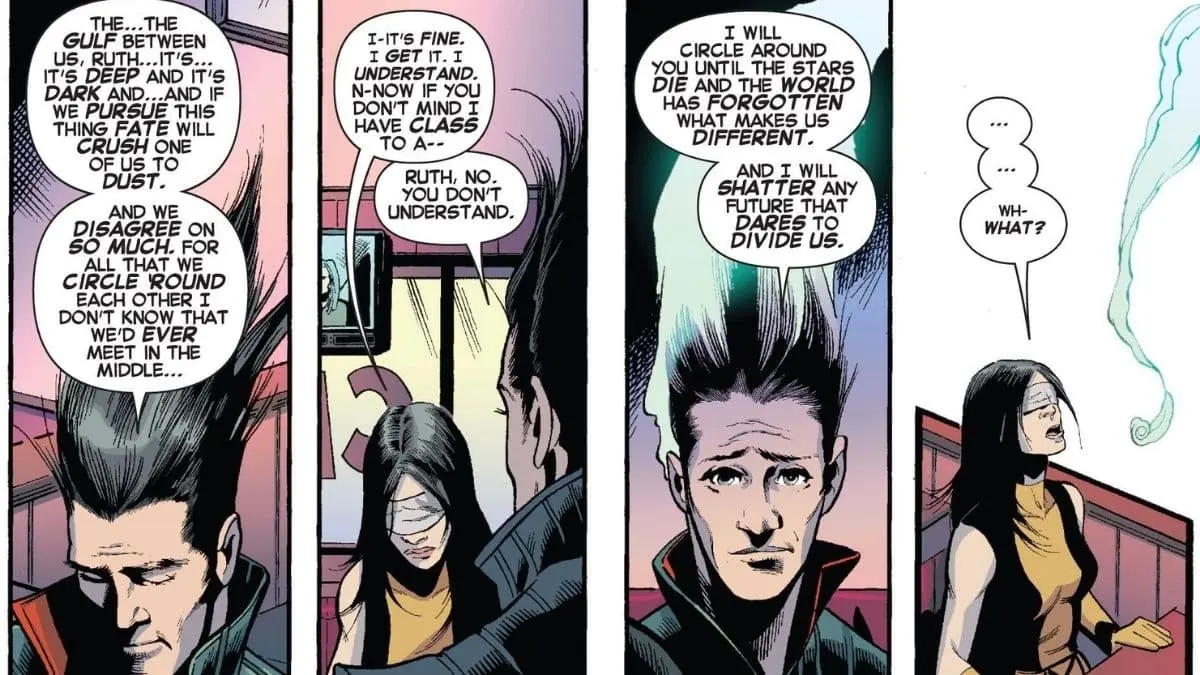 "I Will Circle Around You Until The Stars Die And the World Has Forgotten What Makes Us Different" - Legion