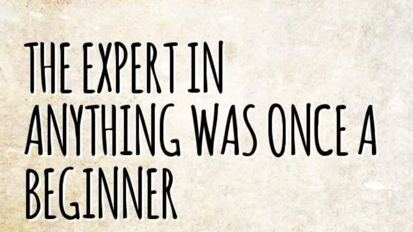 The expert in anything was once a beginner