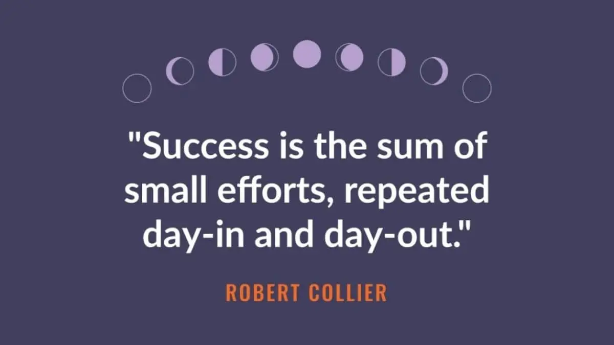 Success is the sum of small efforts, repeated