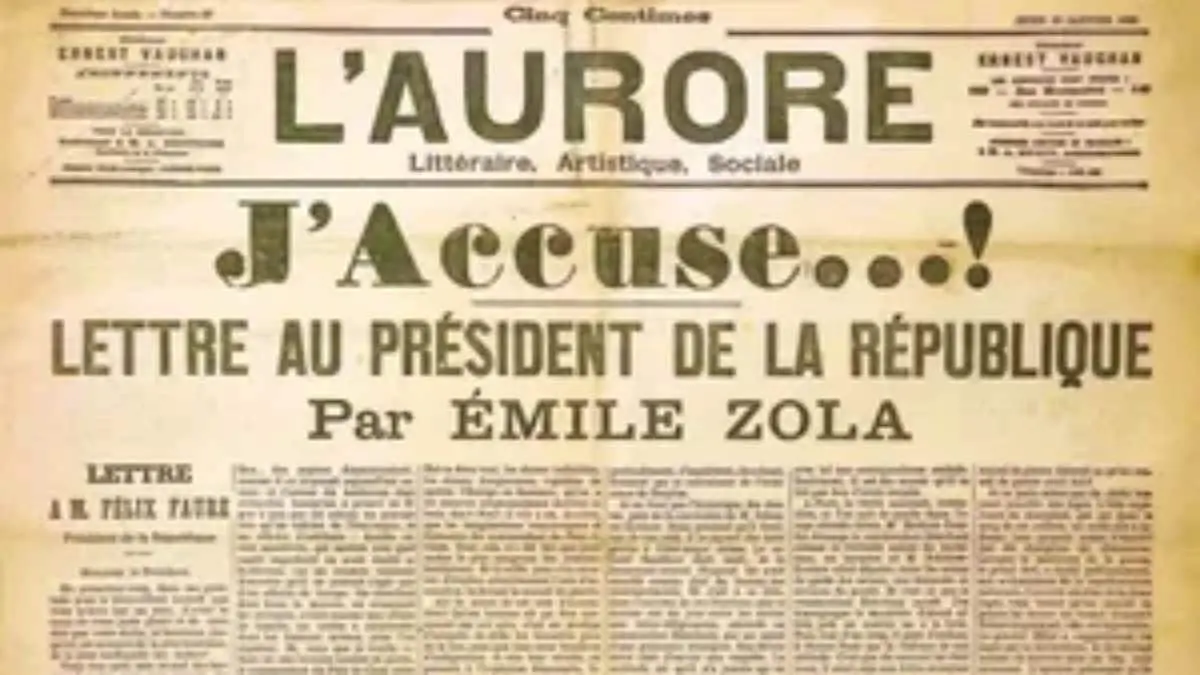 1898: Emile Zola Publishes "J'accuse" Letter