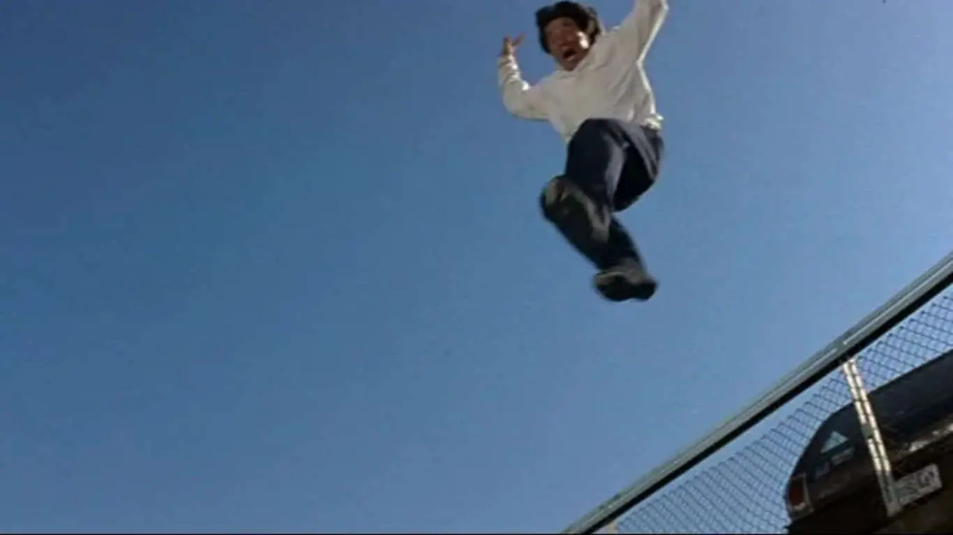 Top 10 Stunts of Jackie Chan - 28-Foot Leap – Rumble in the Bronx (1995)