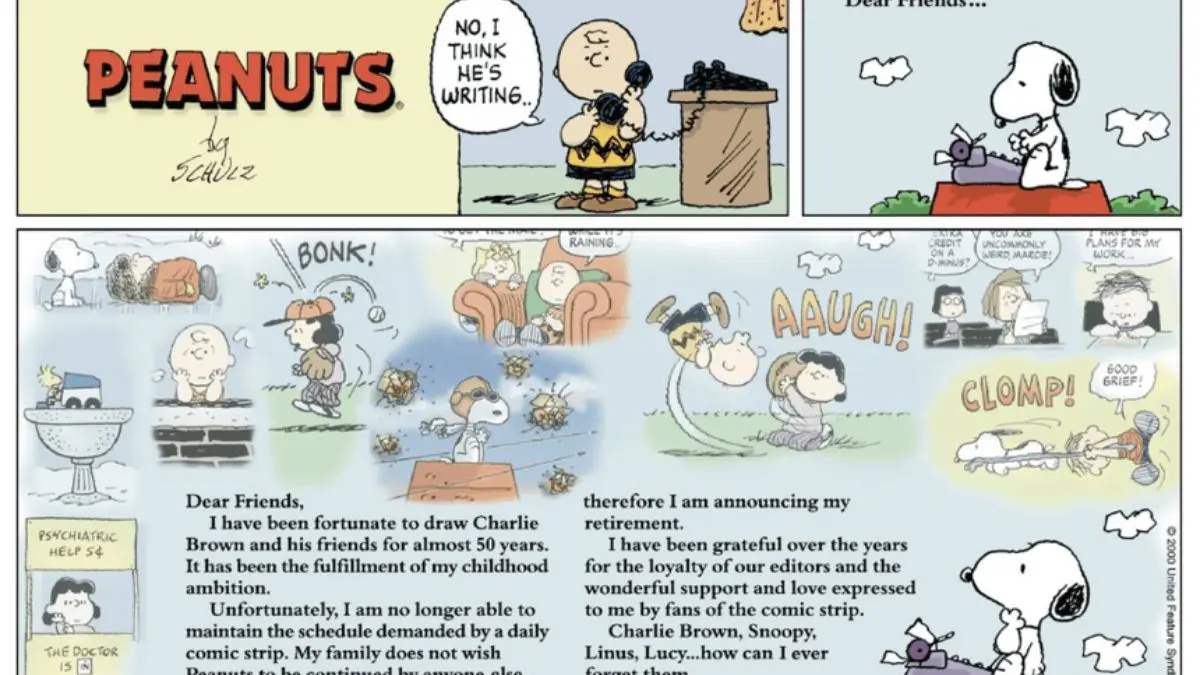 2000: Final "Peanuts" Comic Strip 