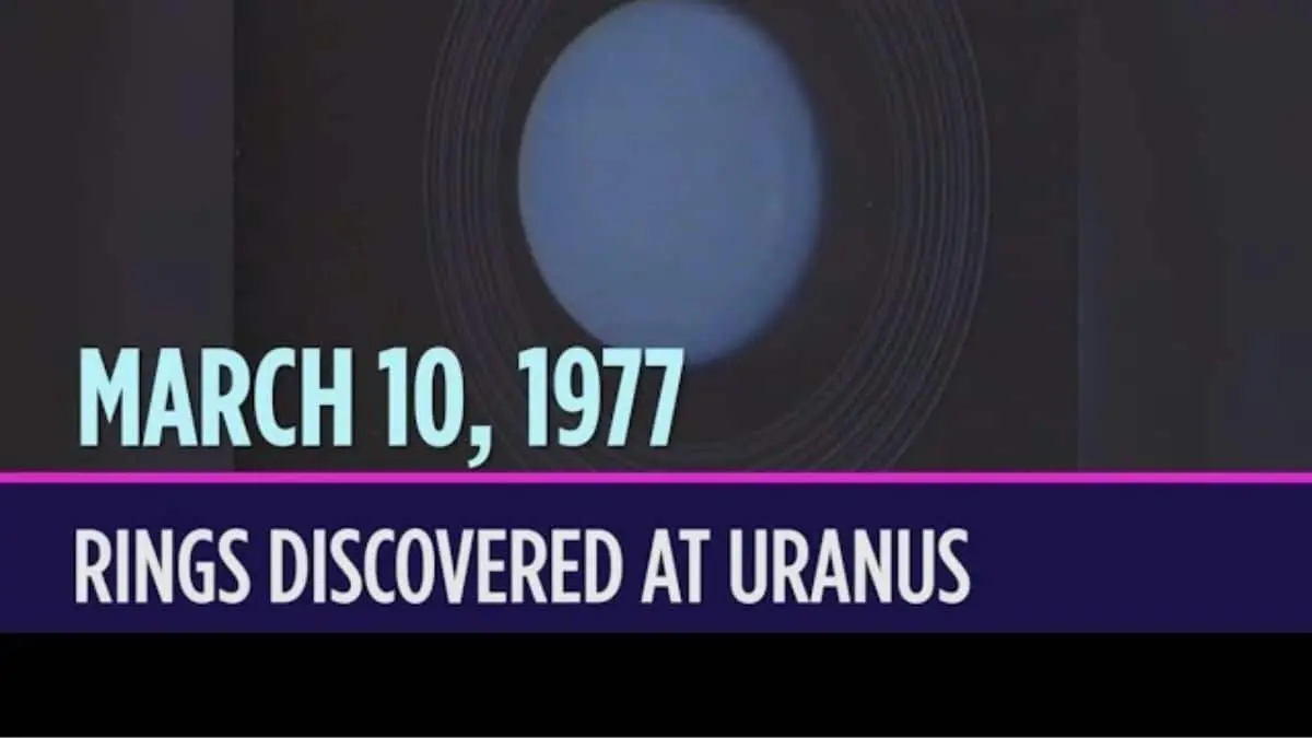 1977 - Discovery of Uranus' Rings