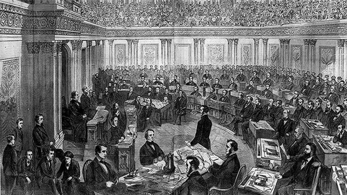 Major Historical Events on March 13- Today in History - 1868 – Johnson's Impeachment Trial