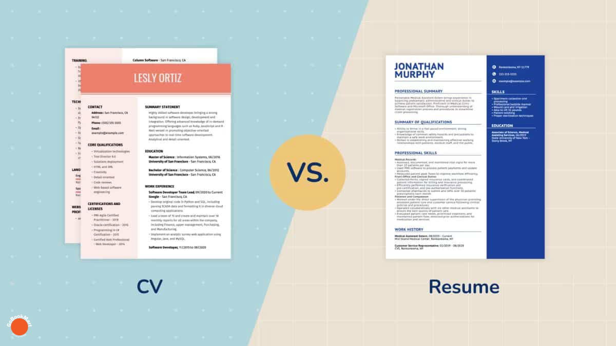 Difference Between CV and Resume