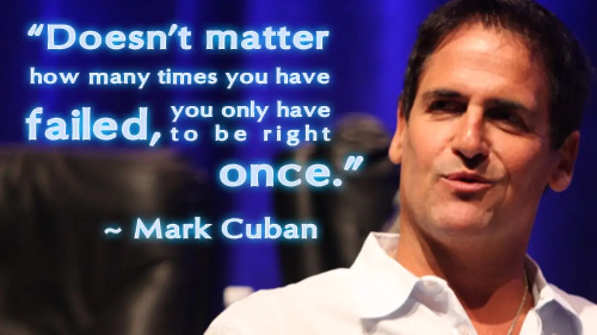 It doesn’t matter how many times you have failed. You only have to be right once.