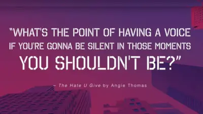 What’s the point of having a voice if you’re gonna be silent in those moments you shouldn’t be?