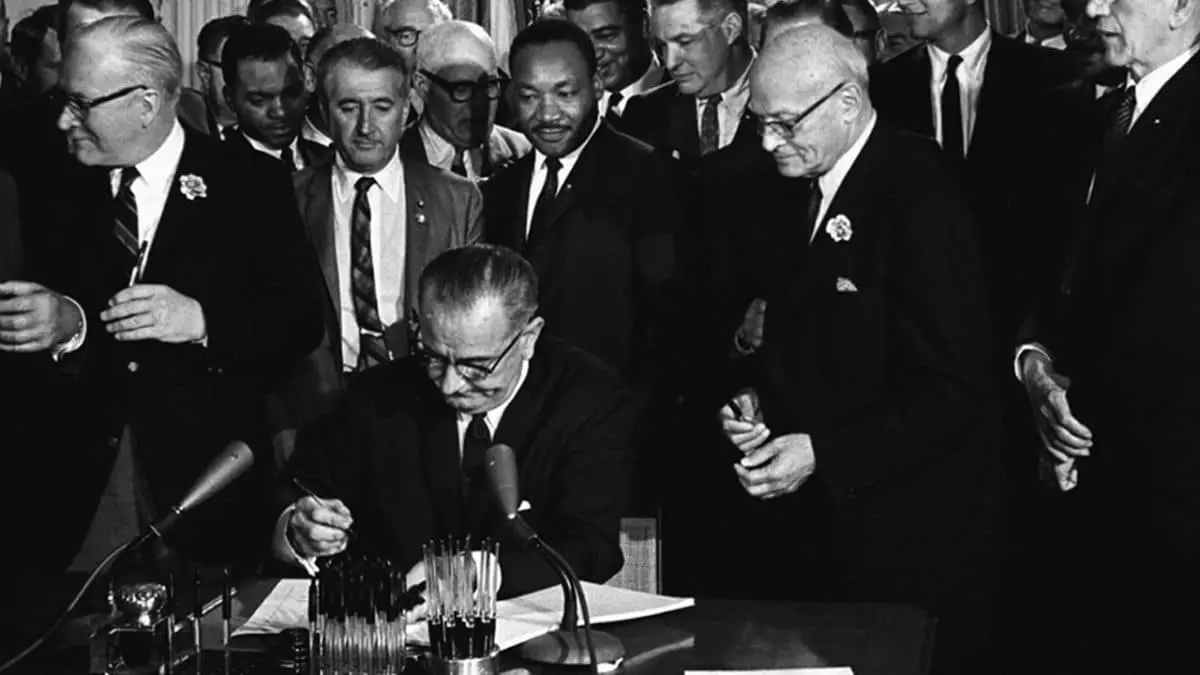 Signing of the Civil Rights Act - 1964 AD