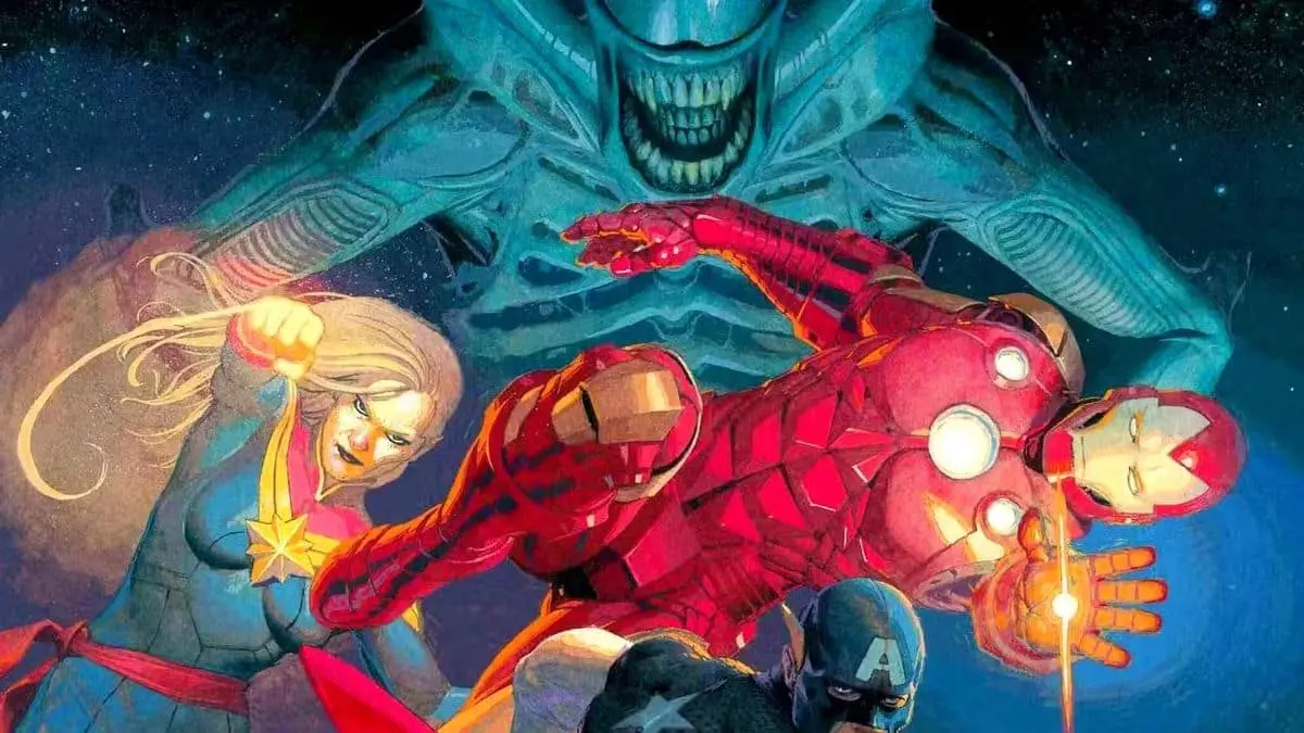 ALIENS VS. AVENGERS #1 Introduces Xenomorphs and Miles Morales with Deadliest Spider-Man Costume of All Time