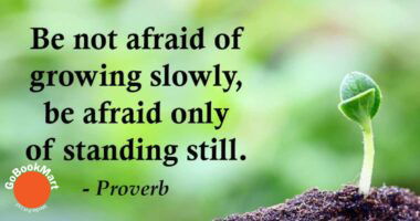 Be not afraid of growing slowly, be afraid only of standing still