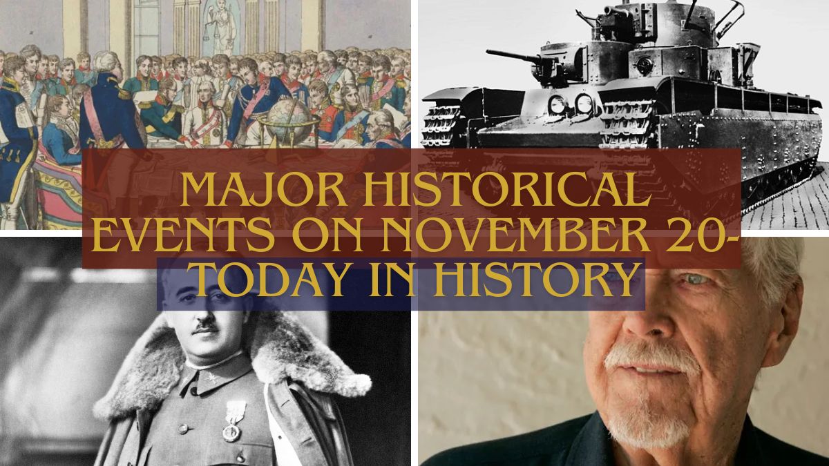 Principaux événements historiques du 20er novembre – Aujourd'hui dans l'histoire