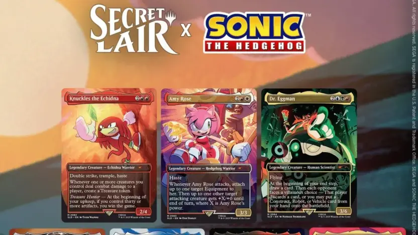 Sonic the Hedgehog Speeds into Magic: The Gathering with New Secret Lair Card Sets