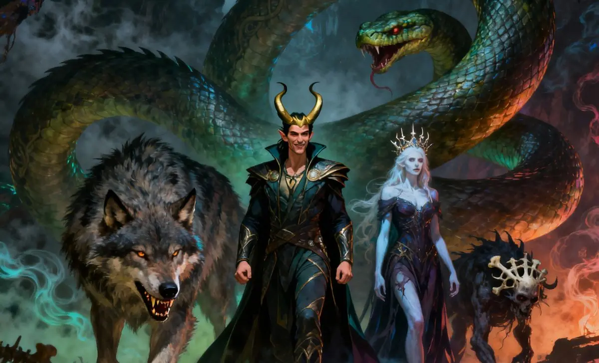 The Story of Fenrir, Jörmungandr, and Hel: Odin’s Nightmares and Loki’s Offspring