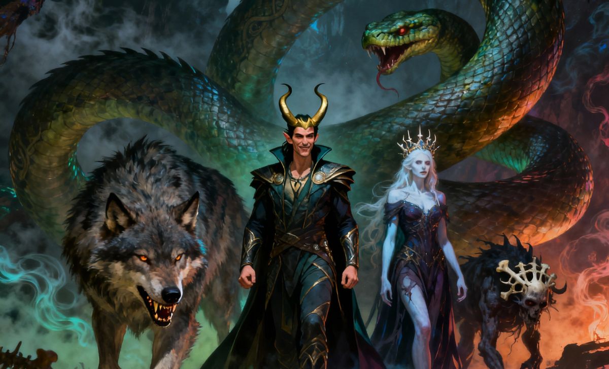 The Story of Fenrir, Jörmungandr, and Hel Odin’s Nightmares and Loki’s Offspring (3)
