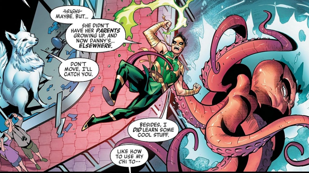 A lighthearted attempt at a date with White Fox (Ami Han) - Deadly Hands of K'un-Lun #1 - A War God Rises and Iron Fist’s Legacy Shatters