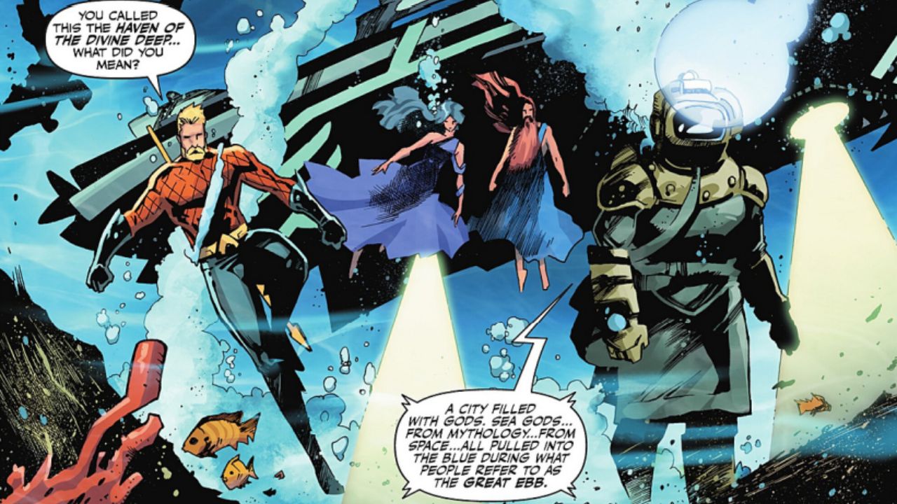 During an event known as the Great Ebb, sea gods from Earth's mythology and from across space were pulled into the Blue.