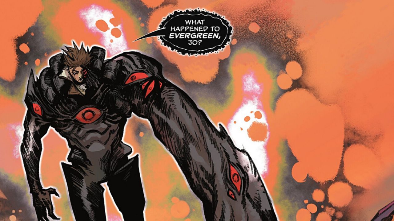 Hal Jordan deep in a psychological battle with the Black Hand - Absolute Green Lantern #4: The Truth About Evergreen and the Judgment of Oa