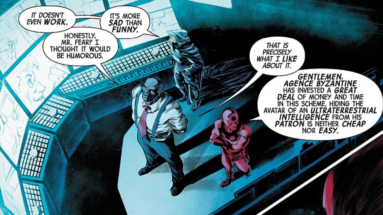 agents of Agence Byzantine and a hired consultant Mr. Fear.