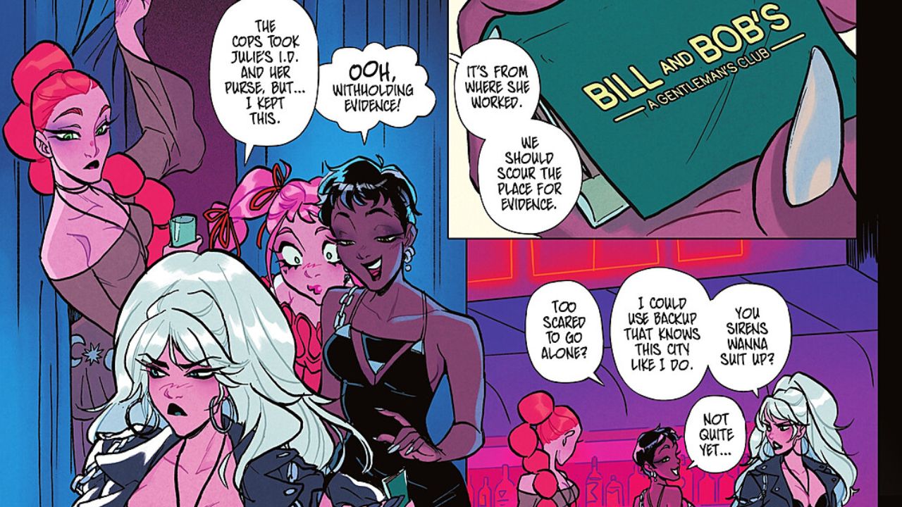 Bill and Bob’s, a gentleman's club where Julie used to work - Sirens - Love Hurts #1 (2026) - Gotham’s Most Dangerous Bachelorette Party